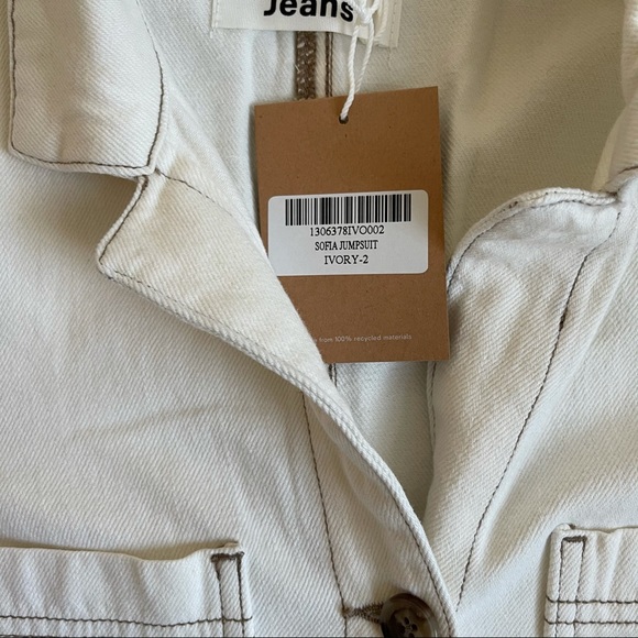 REFORMATION Sofia Jumpsuit in Ivory - Picture 5 of 6